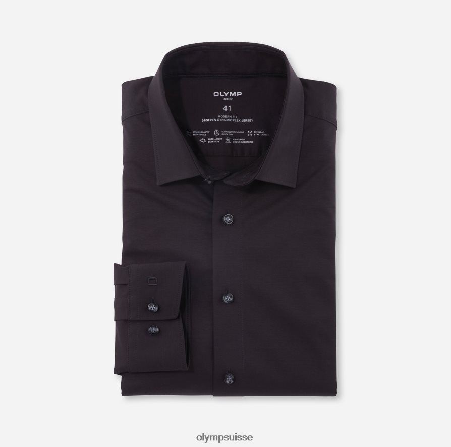 luxor 24/7 modern fit, chemise business, new kent, noir OLYMP vêtements VVP4DB979