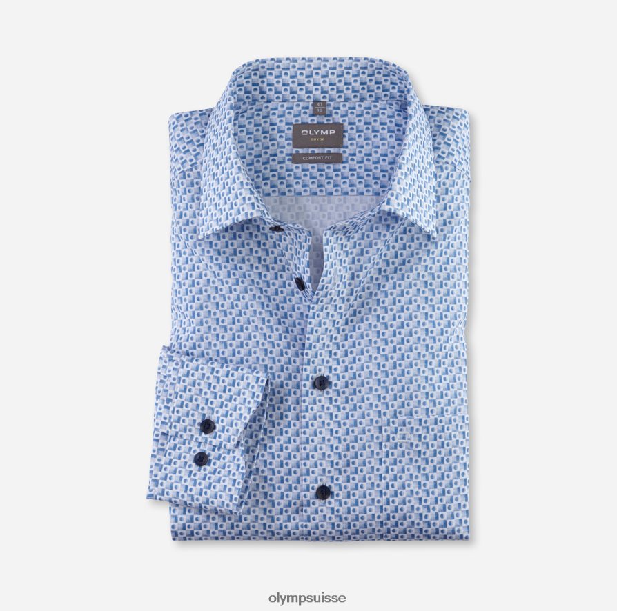 luxor confort fit, chemise business, new kent, bleu OLYMP vêtements VVP4DB1490