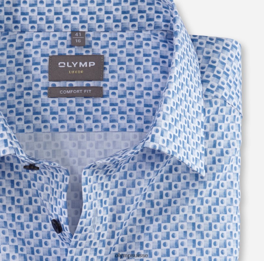 luxor confort fit, chemise business, new kent, bleu OLYMP vêtements VVP4DB1490