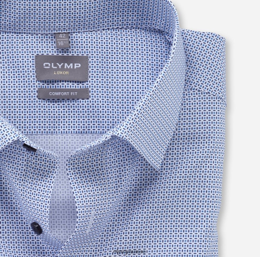 luxor confort fit, chemise business, new kent, bleu OLYMP vêtements VVP4DB1499