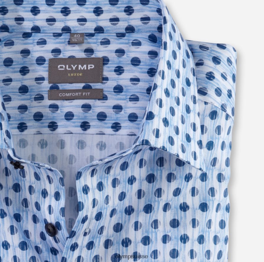 luxor confort fit, chemise business, new kent, bleu OLYMP vêtements VVP4DB1519