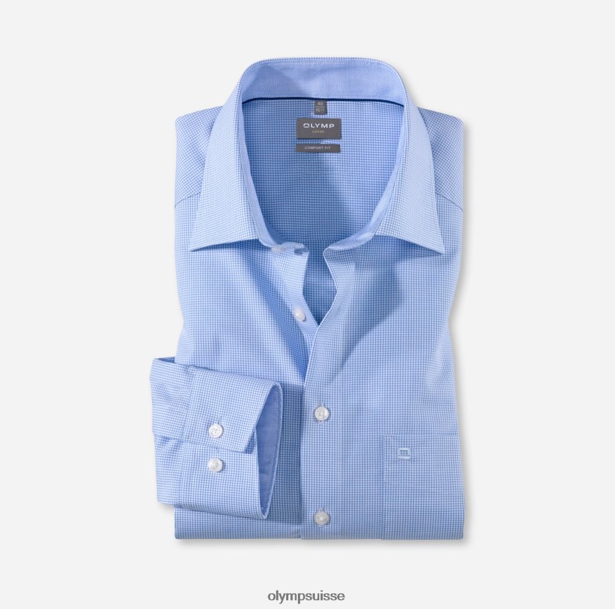 luxor confort fit, chemise business, new kent, bleu OLYMP vêtements VVP4DB1532