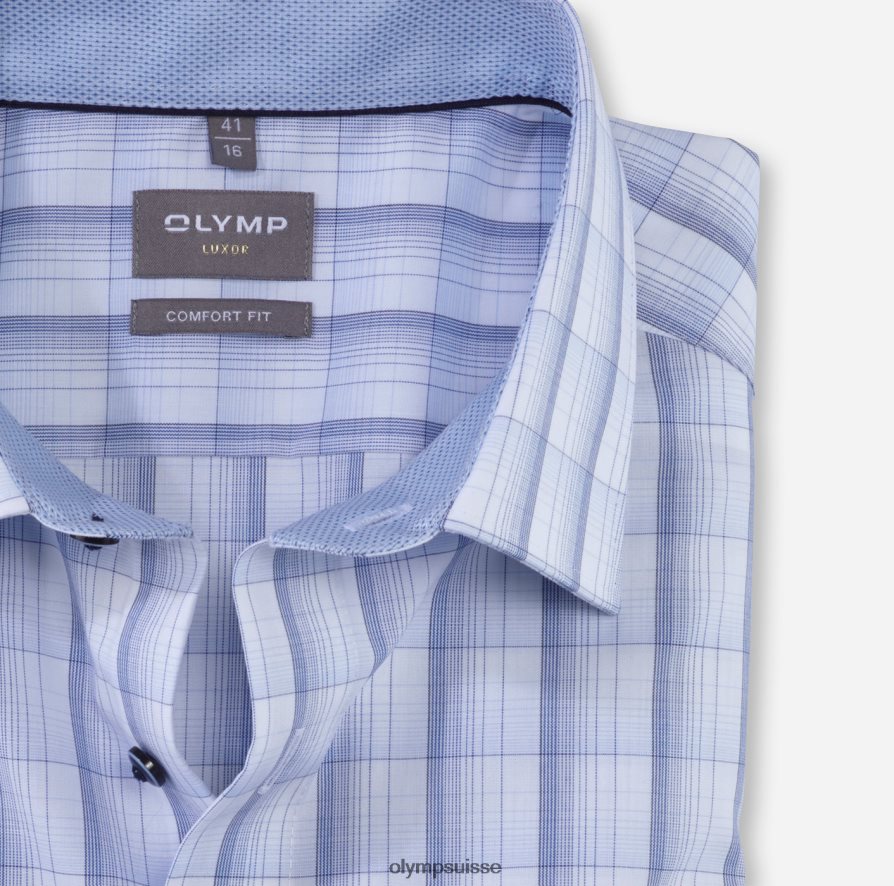 luxor confort fit, chemise business, new kent, bleu OLYMP vêtements VVP4DB1560