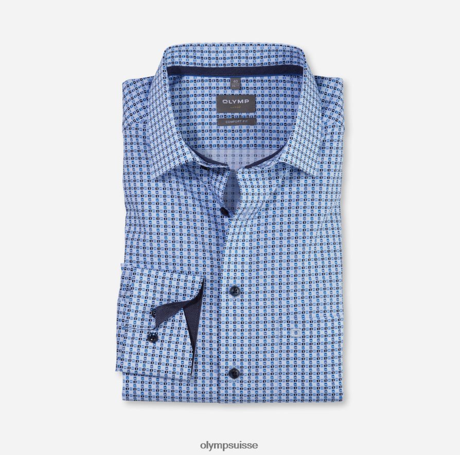 luxor confort fit, chemise business, new kent, bleu OLYMP vêtements VVP4DB1571