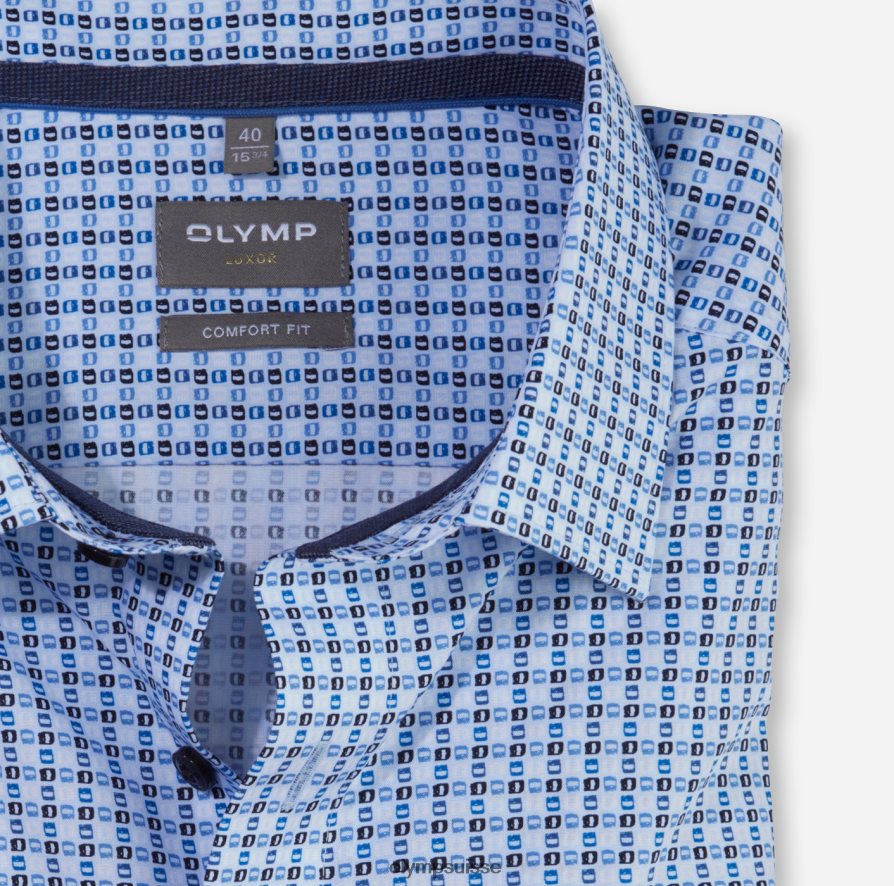 luxor confort fit, chemise business, new kent, bleu OLYMP vêtements VVP4DB1571