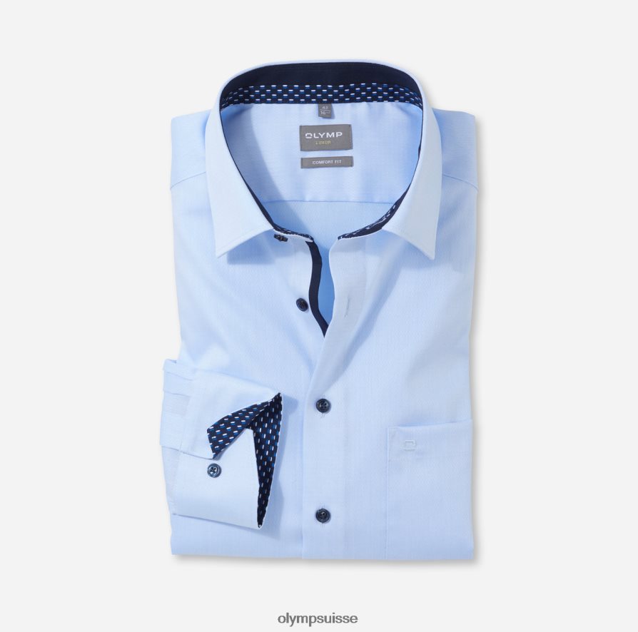 luxor confort fit, chemise business, new kent, bleu OLYMP vêtements VVP4DB1574