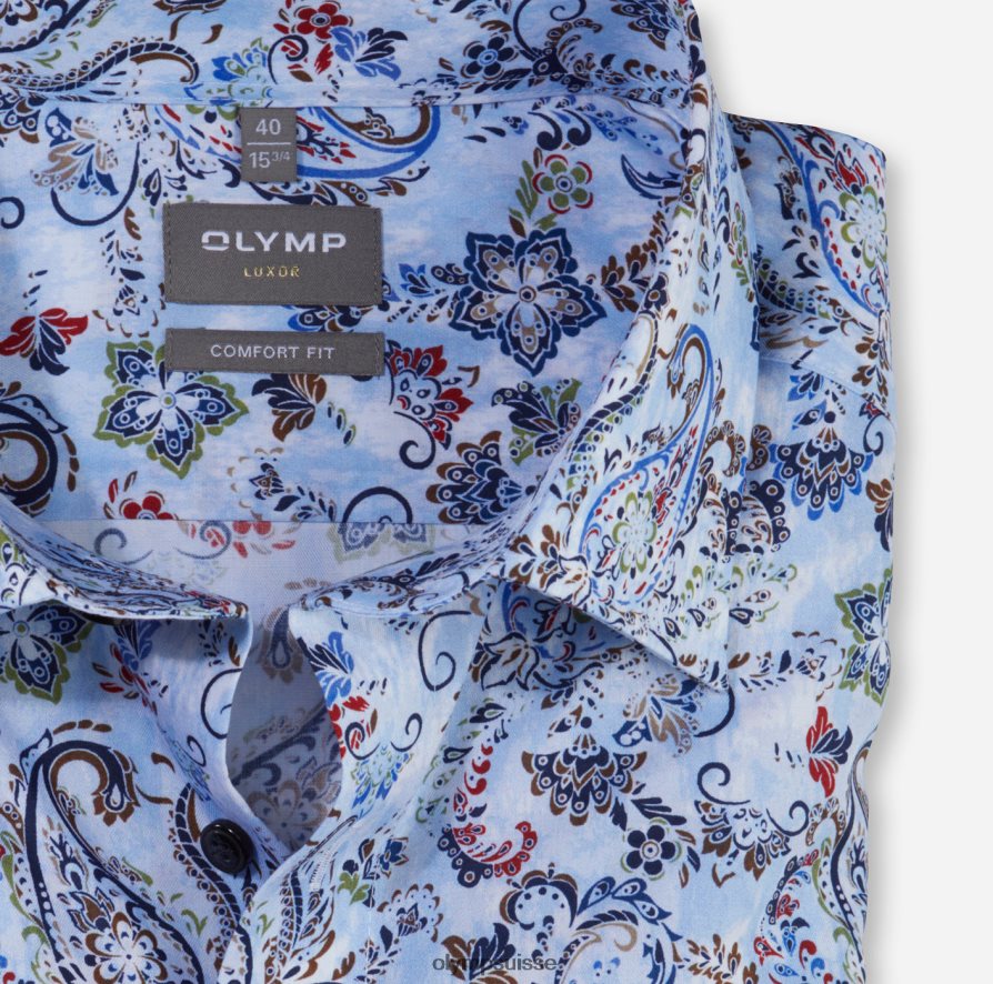 luxor confort fit, chemise business, new kent, bleu OLYMP vêtements VVP4DB1605