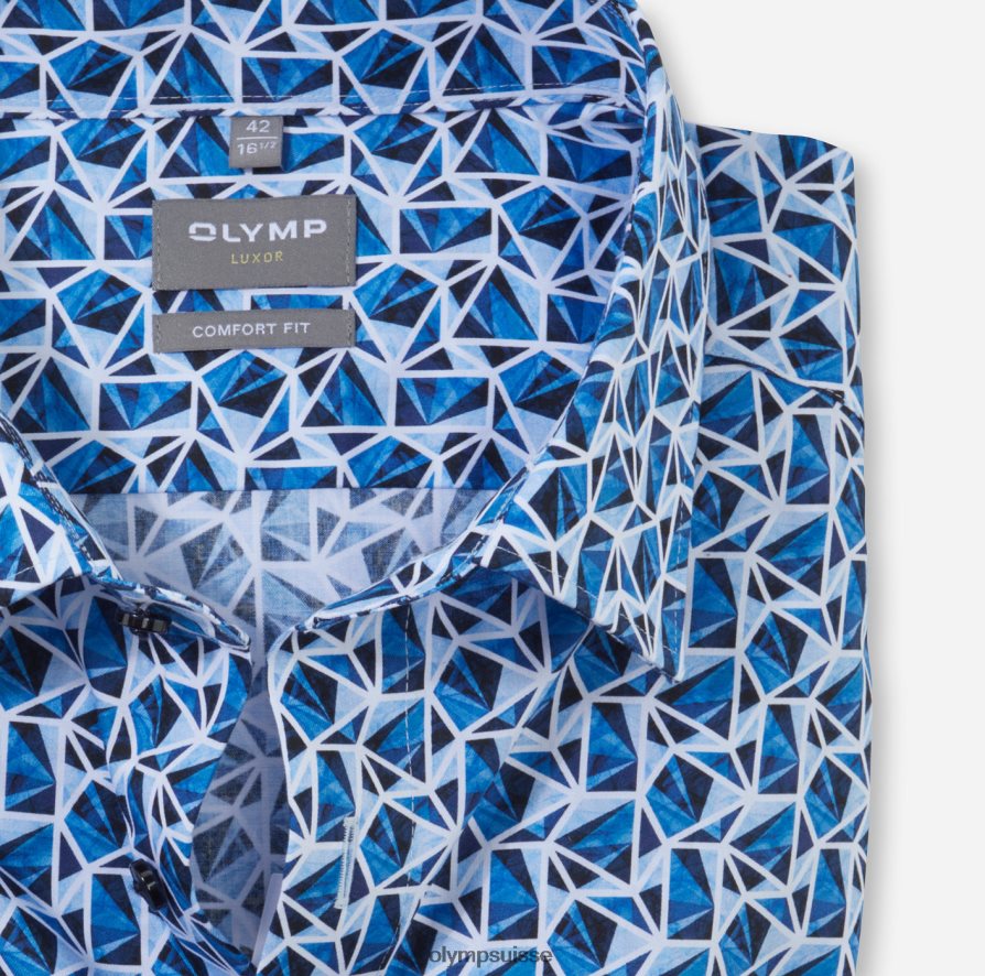 luxor confort fit, chemise business, new kent, bleu OLYMP vêtements VVP4DB1608