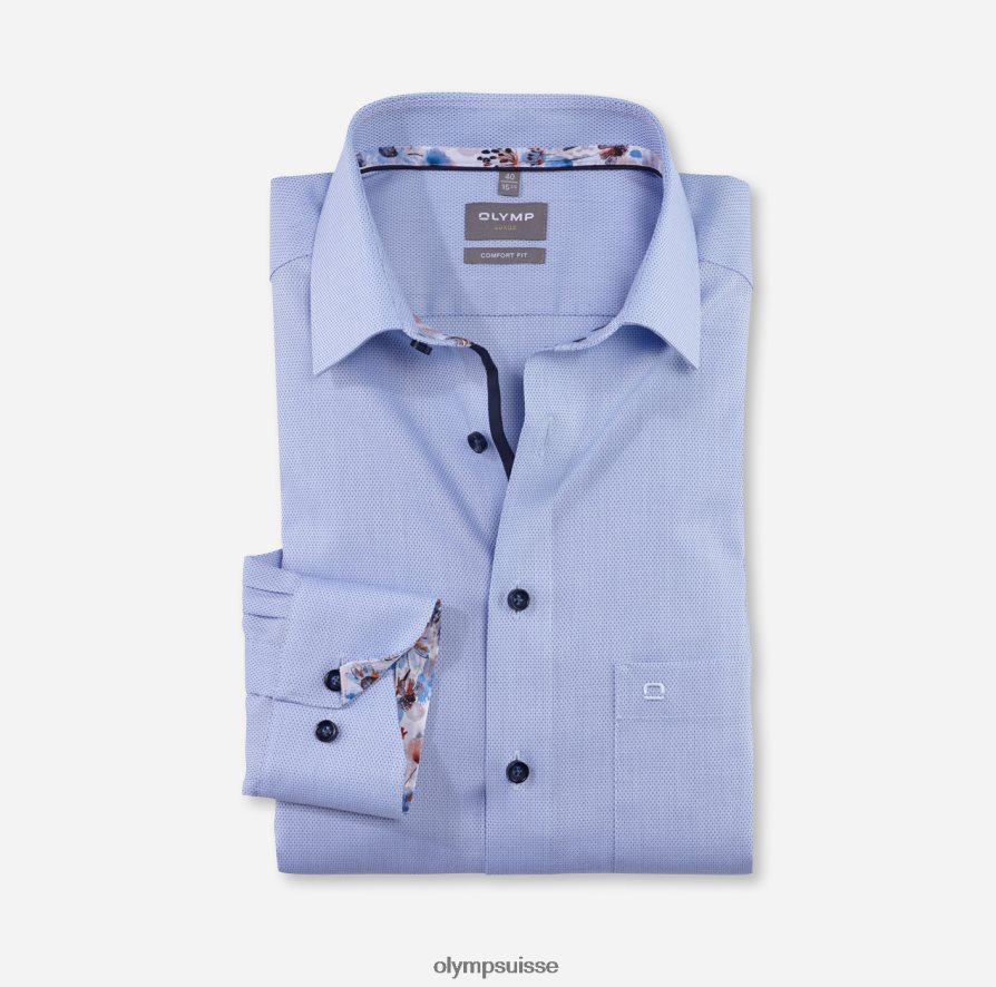 luxor confort fit, chemise business, new kent, bleu OLYMP vêtements VVP4DB1618