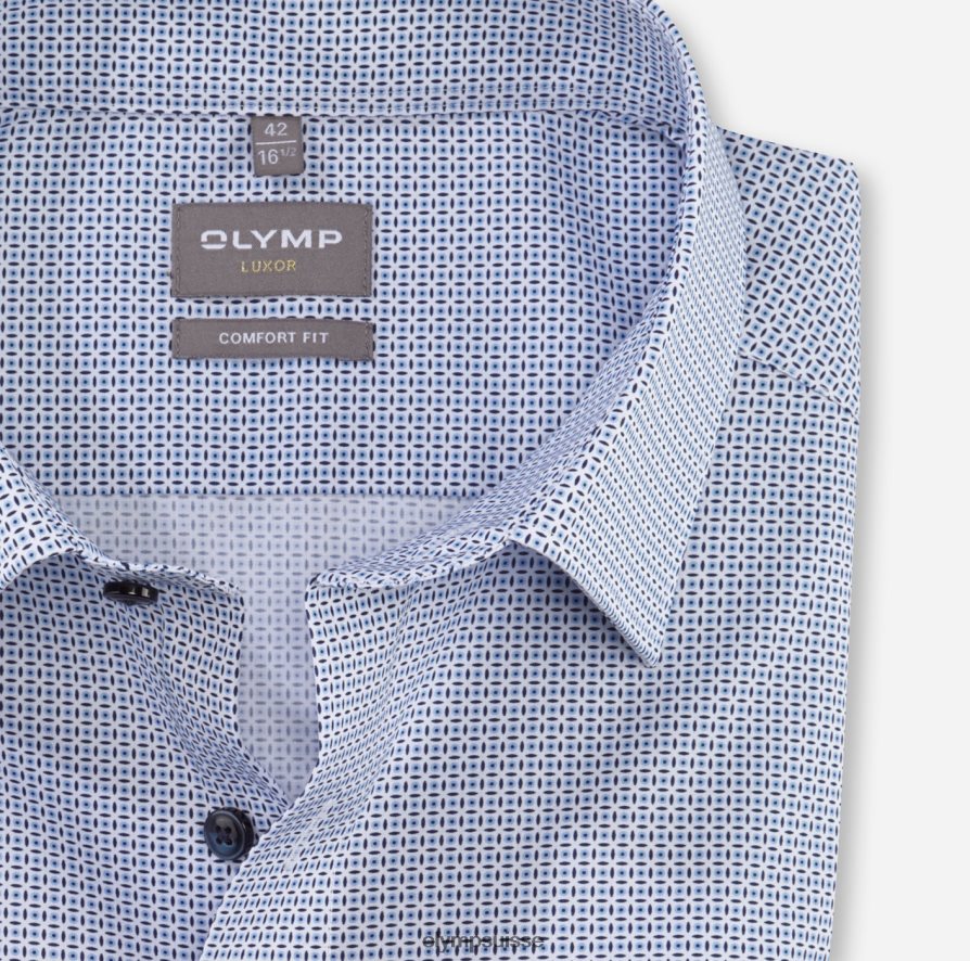 luxor confort fit, chemise business, new kent, bleu OLYMP vêtements VVP4DB1634