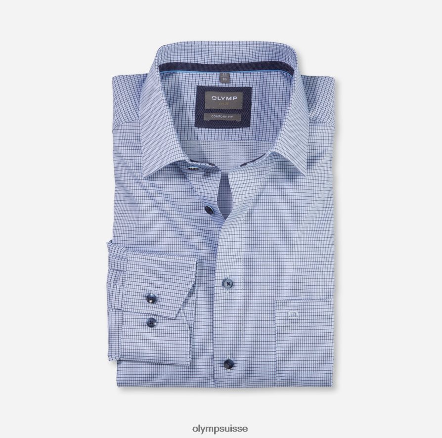 luxor confort fit, chemise business, new kent, bleu OLYMP vêtements VVP4DB1658