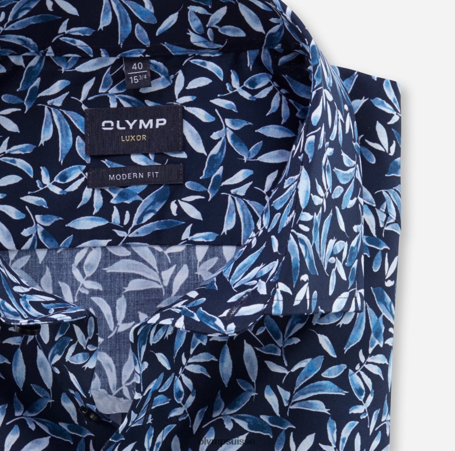 luxor modern fit, chemise business, global kent, bleu OLYMP vêtements VVP4DB1121