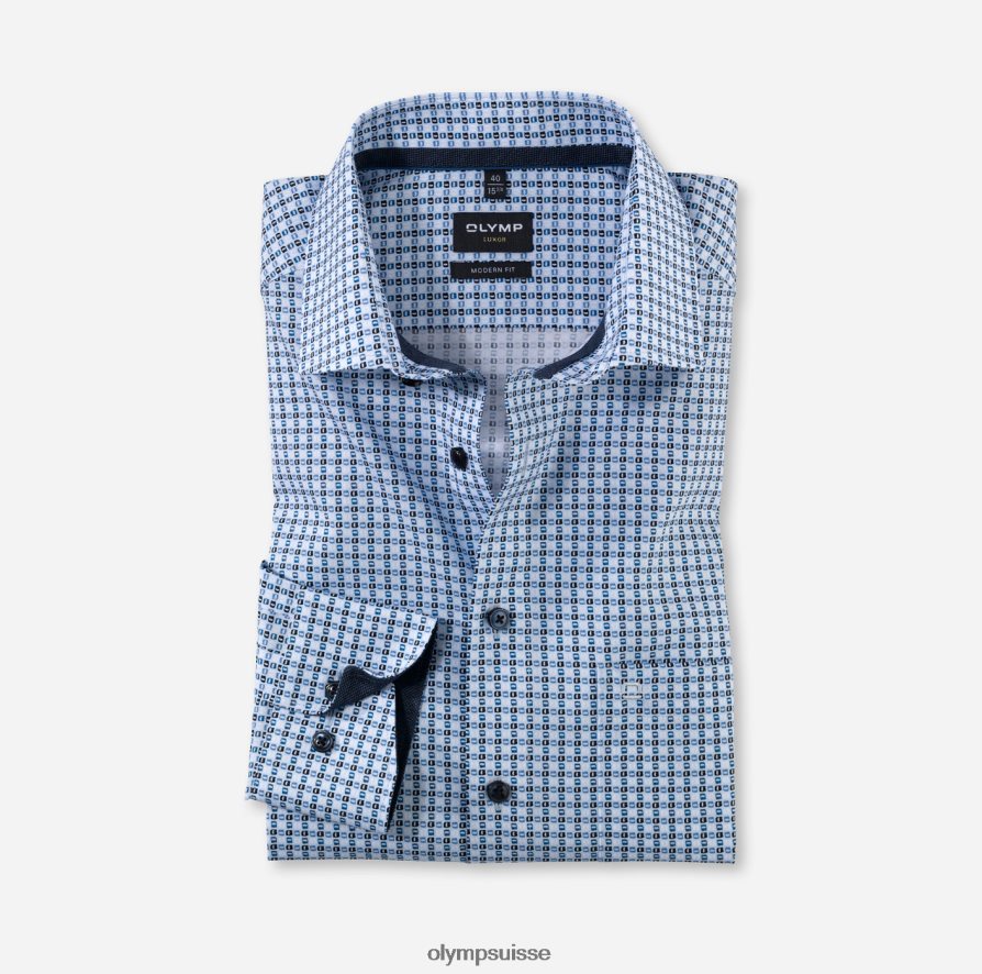 luxor modern fit, chemise business, global kent, bleu OLYMP vêtements VVP4DB1161