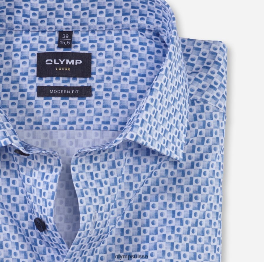 luxor modern fit, chemise business, global kent, bleu OLYMP vêtements VVP4DB1271