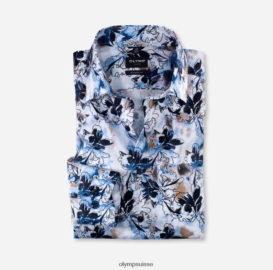 luxor modern fit, chemise business, global kent, bleu OLYMP vêtements VVP4DB1334