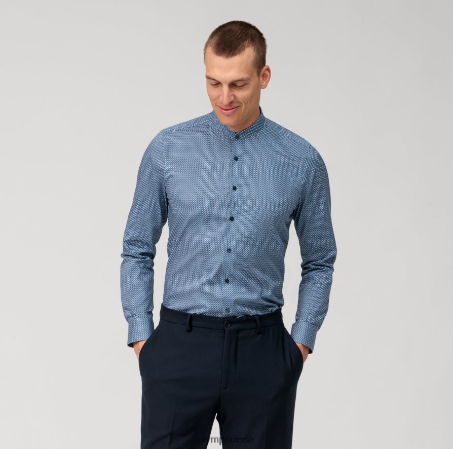 coupe body niveau cinq, chemise business, col montant, marine OLYMP vêtements VVP4DB525