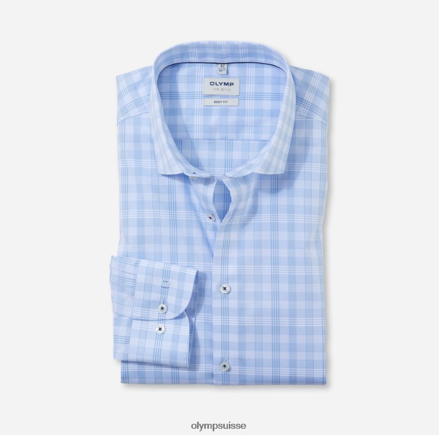 coupe body niveau cinq, chemise business, manches longues extra longues, kent moderne, bleu OLYMP vêtements VVP4DB880