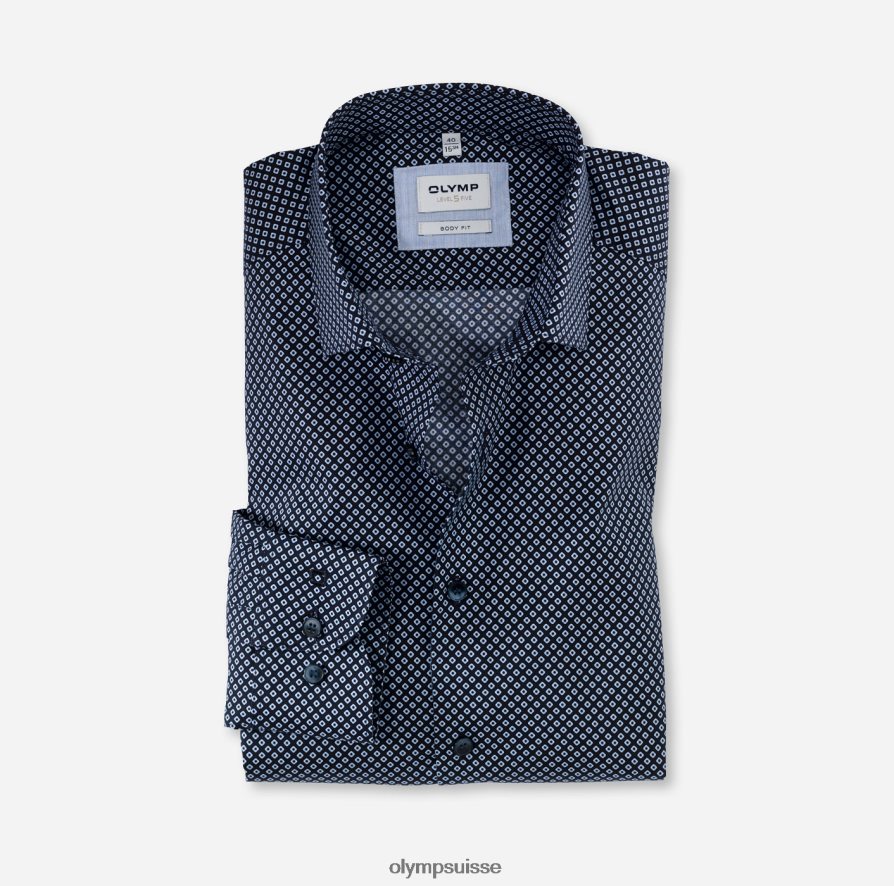 coupe body niveau cinq, chemise business, manches longues extra longues, kent moderne, bleu OLYMP vêtements VVP4DB906