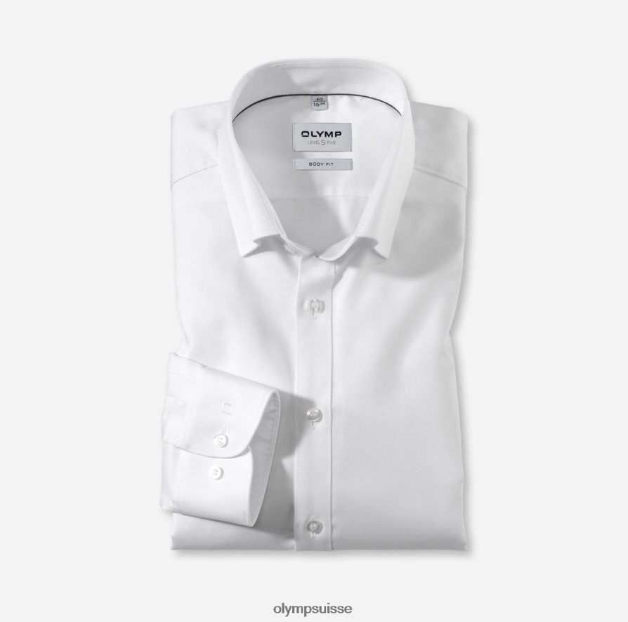 coupe body niveau cinq, chemise business, sous boutonnée, blanc OLYMP vêtements VVP4DB414