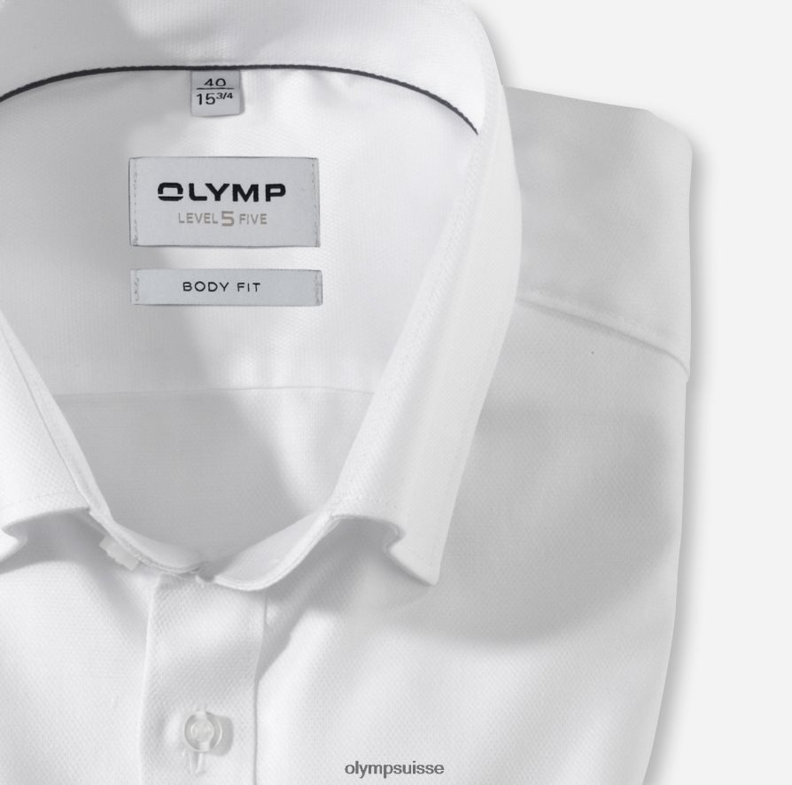coupe body niveau cinq, chemise business, sous boutonnée, blanc OLYMP vêtements VVP4DB414