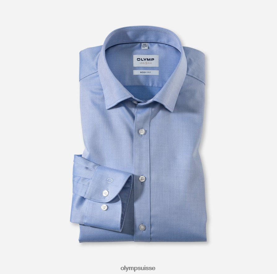 coupe corporelle niveau cinq, chemise business, sous boutonnée, bleu OLYMP vêtements VVP4DB412