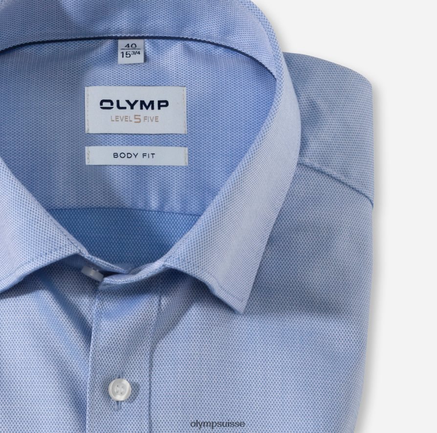 coupe corporelle niveau cinq, chemise business, sous boutonnée, bleu OLYMP vêtements VVP4DB412