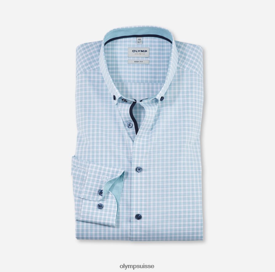 coupe corporelle niveau cinq, chemise d'affaires, boutonnée, émeraude OLYMP vêtements VVP4DB735