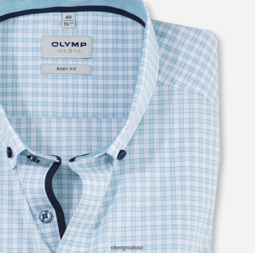 coupe corporelle niveau cinq, chemise d\'affaires, boutonnée, émeraude OLYMP vêtements VVP4DB735