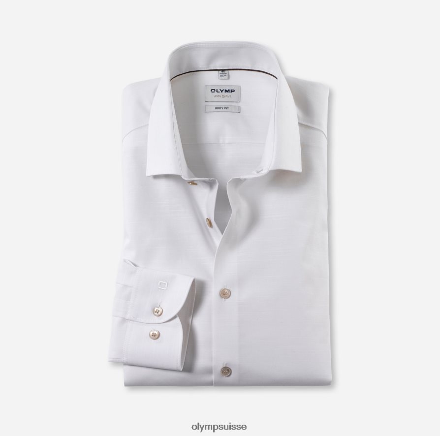coupe corporelle niveau cinq, chemise d'affaires, kent moderne, beige clair OLYMP vêtements VVP4DB355