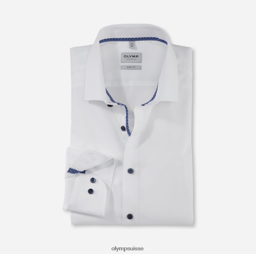 coupe corporelle niveau cinq, chemise d'affaires, kent moderne, blanc OLYMP vêtements VVP4DB392
