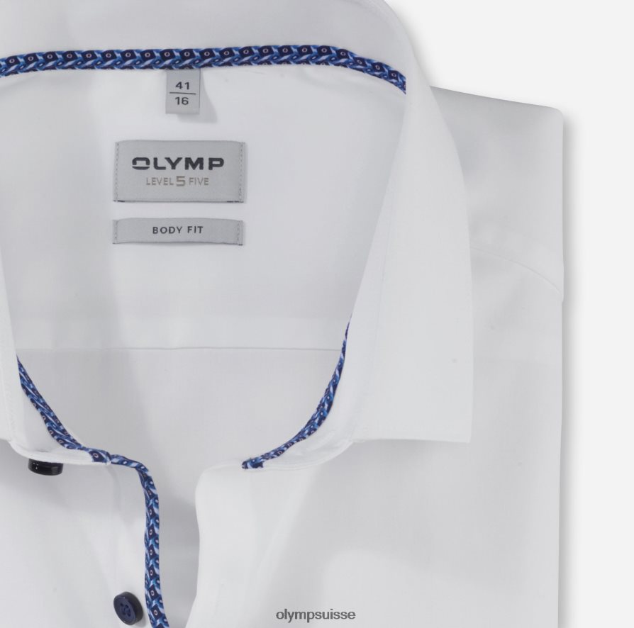 coupe corporelle niveau cinq, chemise d\'affaires, kent moderne, blanc OLYMP vêtements VVP4DB392