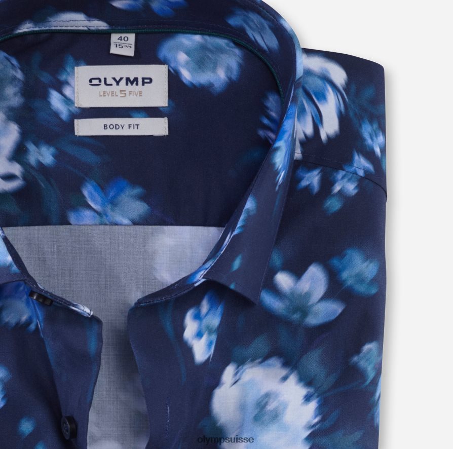 coupe corporelle niveau cinq, chemise d\'affaires, kent moderne, bleu fumée OLYMP vêtements VVP4DB366