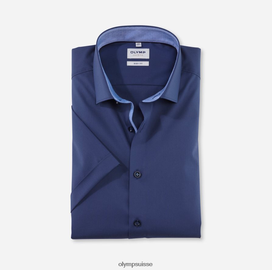 coupe corporelle niveau cinq, chemise d'affaires, kent moderne, bleu fumée OLYMP vêtements VVP4DB538