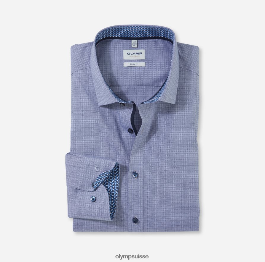 coupe corporelle niveau cinq, chemise d'affaires, kent moderne, marine OLYMP vêtements VVP4DB566
