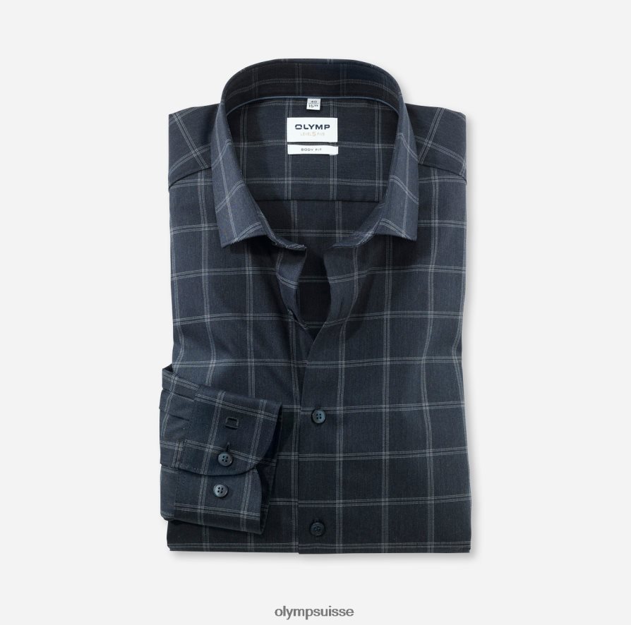 coupe corporelle niveau cinq, chemise d'affaires, kent moderne, marine OLYMP vêtements VVP4DB620