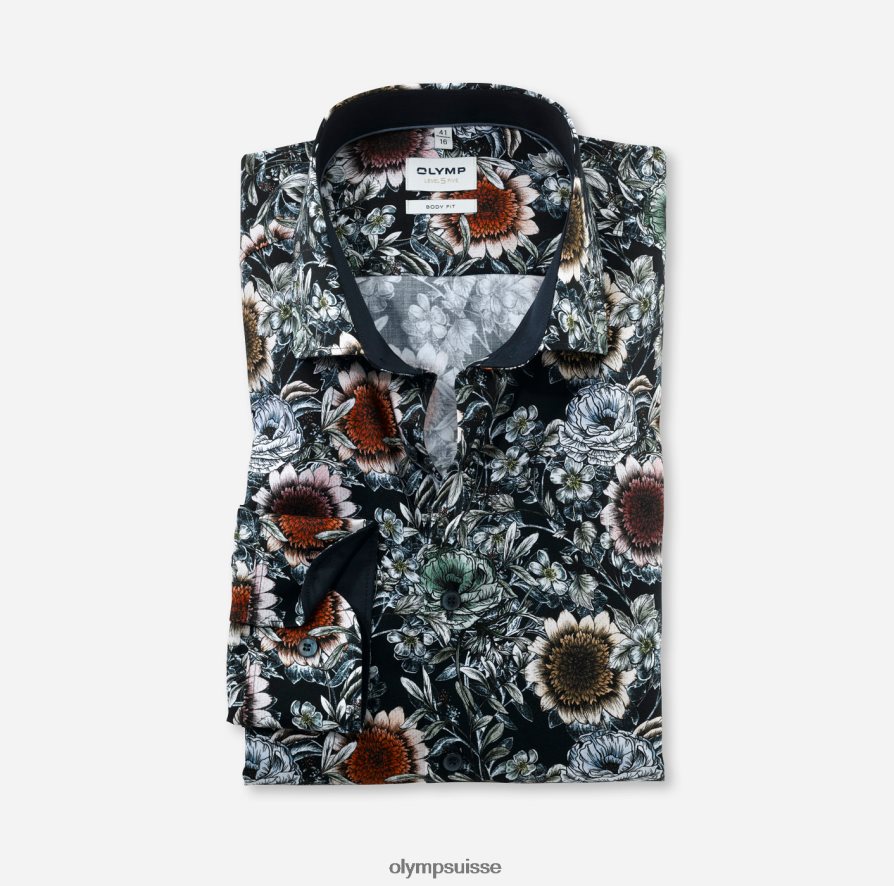 coupe corporelle niveau cinq, chemise d'affaires, kent moderne, marine OLYMP vêtements VVP4DB646