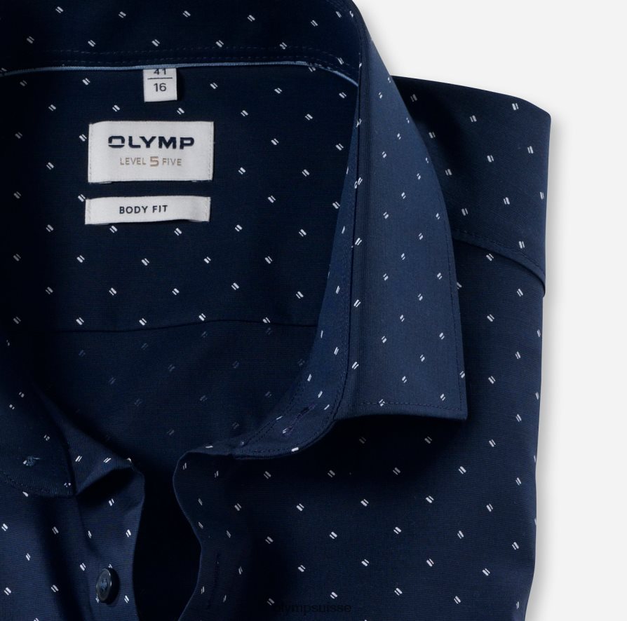 coupe corporelle niveau cinq, chemise d\'affaires, kent moderne, marine OLYMP vêtements VVP4DB692