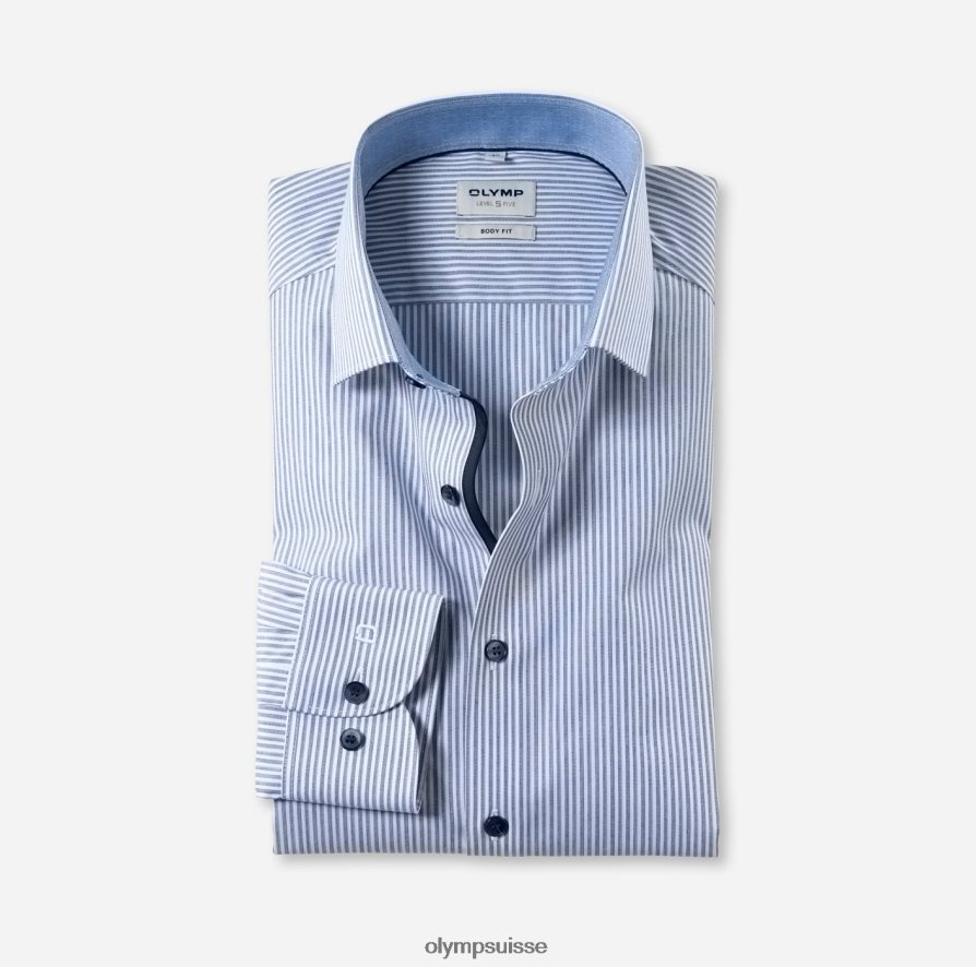 coupe corporelle niveau cinq, chemise d'affaires, kent moderne, marine OLYMP vêtements VVP4DB758