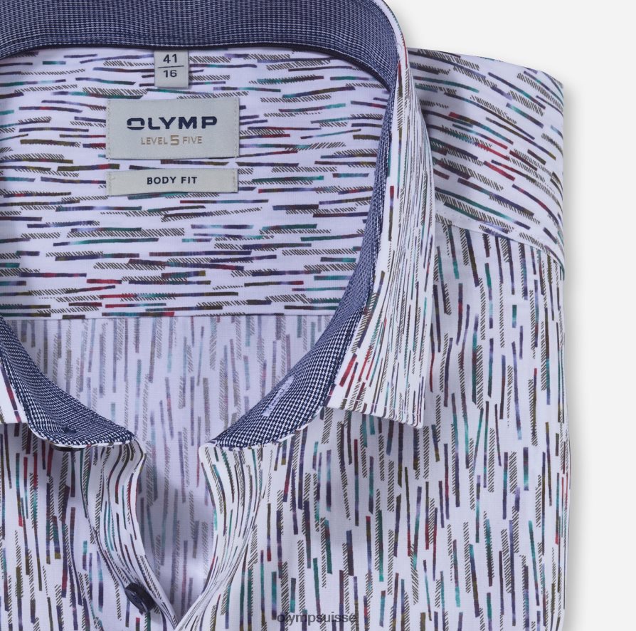 coupe corporelle niveau cinq, chemise d\'affaires, kent moderne, émeraude OLYMP vêtements VVP4DB714