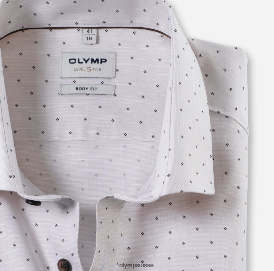 coupe corporelle niveau cinq, chemise d\'affaires, kent moderne, naturel OLYMP vêtements VVP4DB346