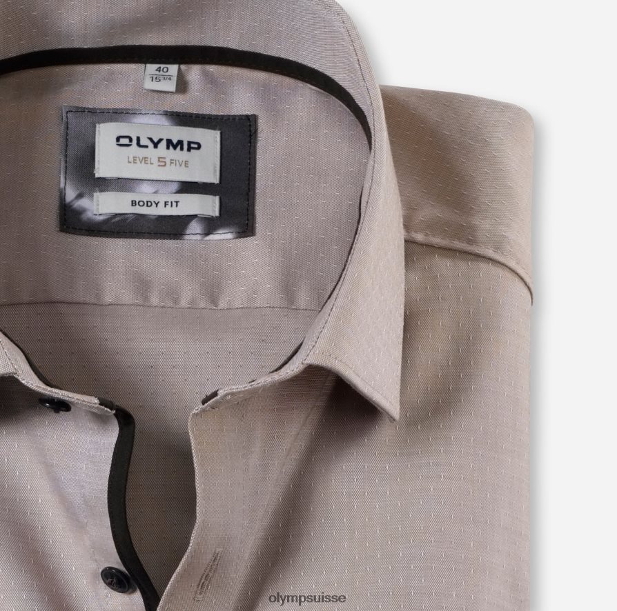 coupe corporelle niveau cinq, chemise d\'affaires, kent moderne, naturel OLYMP vêtements VVP4DB353