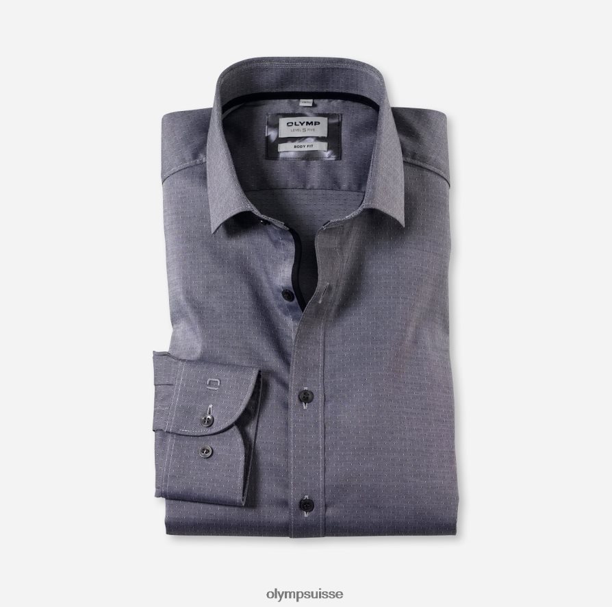 coupe corporelle niveau cinq, chemise d'affaires, kent moderne, noir OLYMP vêtements VVP4DB680