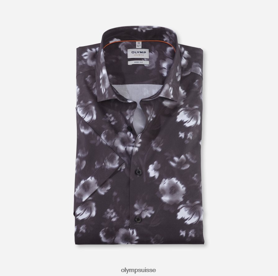 coupe corporelle niveau cinq, chemise d'affaires, kent moderne, noir OLYMP vêtements VVP4DB703