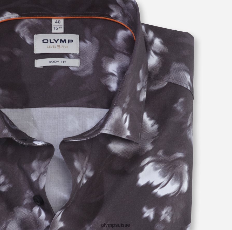 coupe corporelle niveau cinq, chemise d\'affaires, kent moderne, noir OLYMP vêtements VVP4DB703