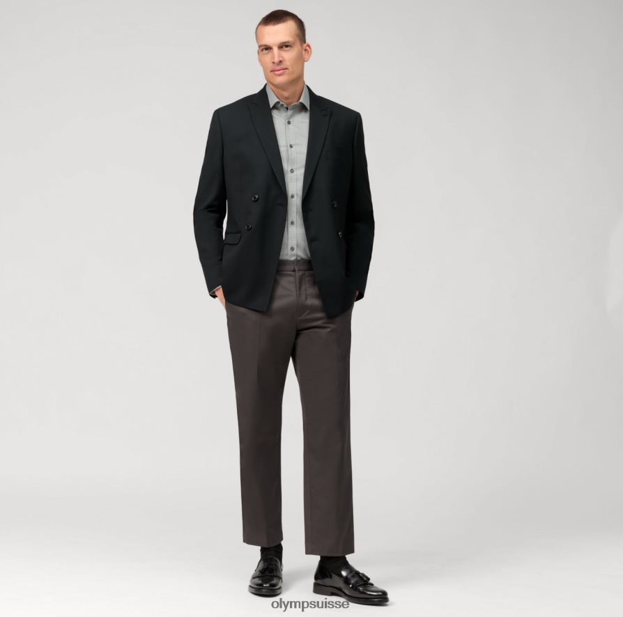 coupe corporelle niveau cinq, chemise d\'affaires, kent moderne, olive OLYMP vêtements VVP4DB462