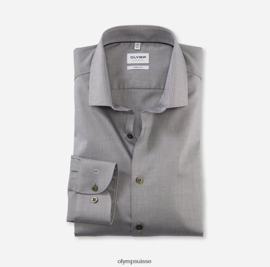 coupe corporelle niveau cinq, chemise d'affaires, kent moderne, olive OLYMP vêtements VVP4DB488