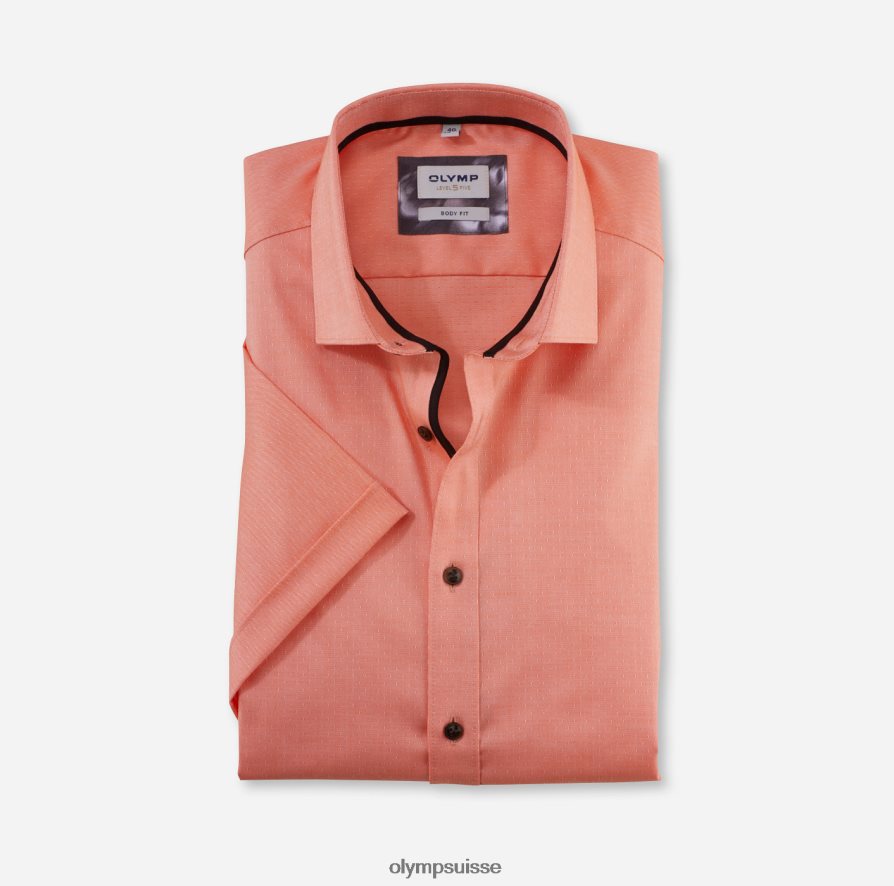 coupe corporelle niveau cinq, chemise d'affaires, kent moderne, orange OLYMP vêtements VVP4DB362