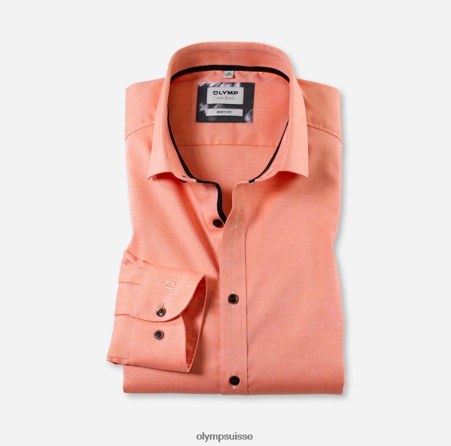 coupe corporelle niveau cinq, chemise d'affaires, kent moderne, orange OLYMP vêtements VVP4DB590