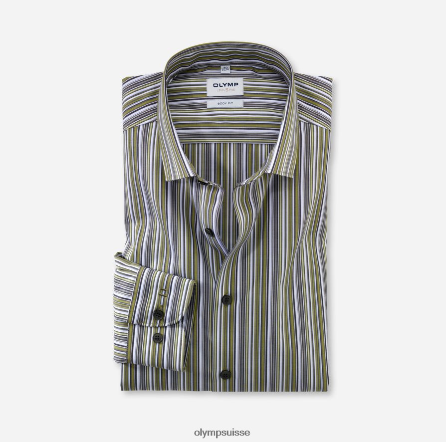 coupe corporelle niveau cinq, chemise d'affaires, kent moderne, vert lime OLYMP vêtements VVP4DB724