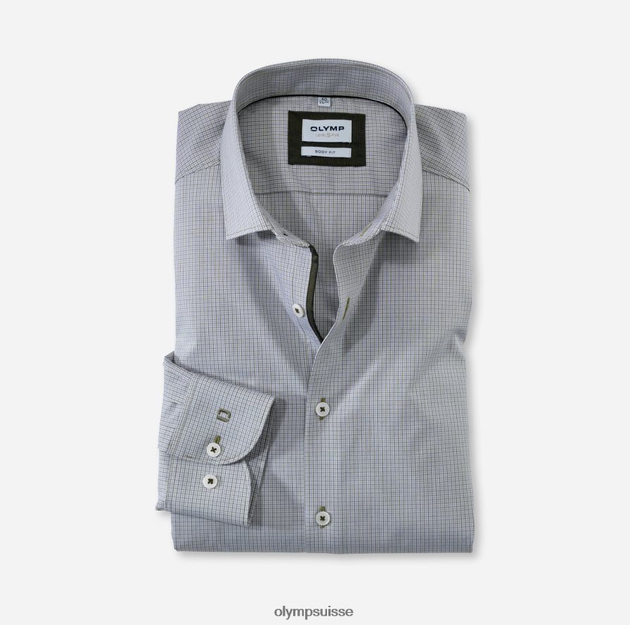 coupe corporelle niveau cinq, chemise d'affaires, kent moderne, vert lime OLYMP vêtements VVP4DB824